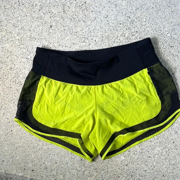 lululemon athletica Shorts Lululemon Yellow Black Speed Up